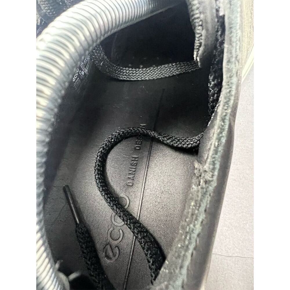 ECCO Men's Soft 7 Cloud Black Leather Sneakers Size 10 Casua - Picture 10 of 12